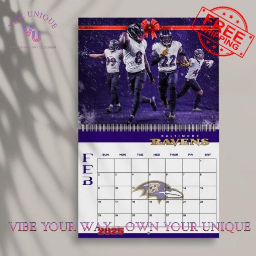 Baltimore Ravens Special 2025 Wall Hanging Calendar