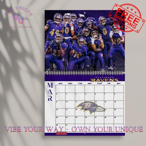 Baltimore Ravens Special 2025 Wall Hanging Calendar