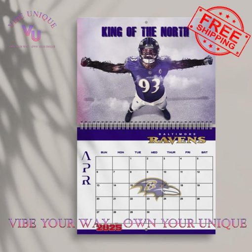 Baltimore Ravens Special 2025 Wall Hanging Calendar