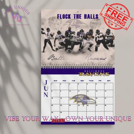 Baltimore Ravens Special 2025 Wall Hanging Calendar