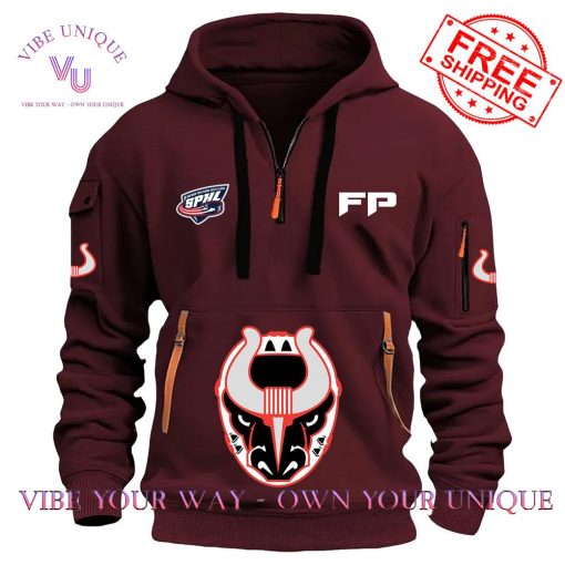 Birmingham Bulls Hockey SPHL FP Limited Edition Multicolor Half Zip Hoodie