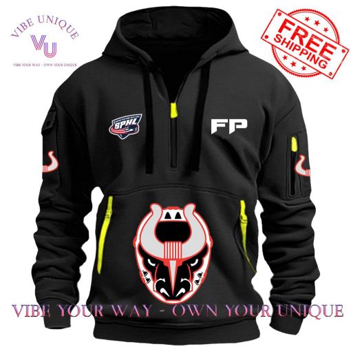 Birmingham Bulls Hockey SPHL FP Limited Edition Multicolor Half Zip Hoodie