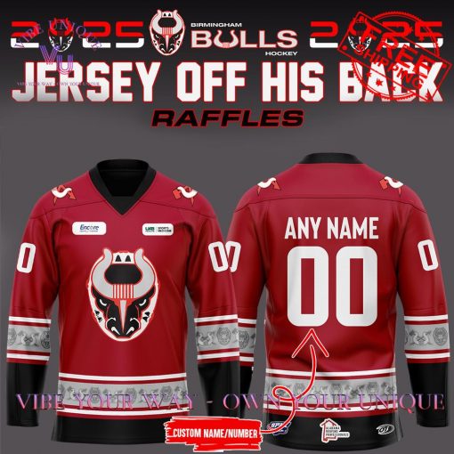 Birmingham Bulls Hockey SPHL Jersey Off His Back Custom Name Limited Edition Hockey Jersey