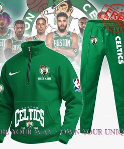 Boston Celtics NBA Custom Name Limited Edition Multicolor Half Zip Hoodie