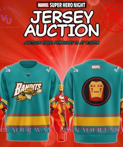 Buffalo Bandits Marval Supper Hero Night Iron Man 2025 Limited Edition Sweatshirt