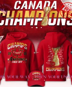 Canada 4 Nations Face-Off Champions 2025 Signature Special Edition Hoodie