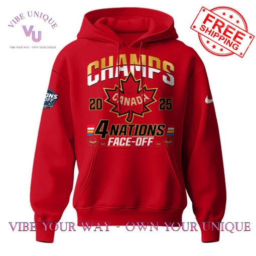 Canada 4 Nations Face-Off Champions 2025 Signature Special Edition Hoodie