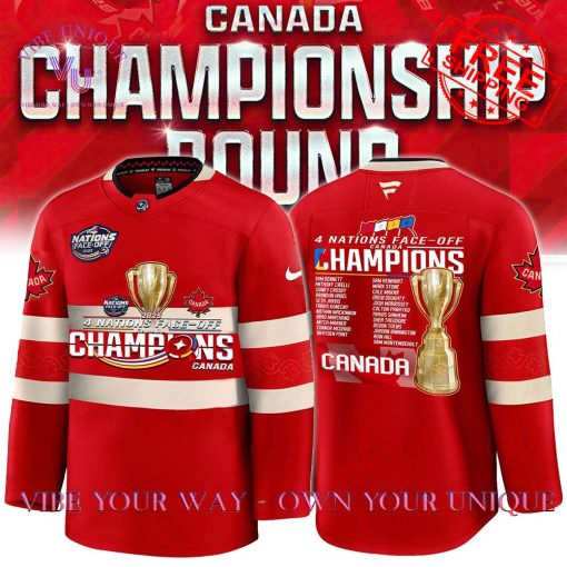 Canada 4 Nations Face-Off Champions 2025 Special Edition Hockey Jersey