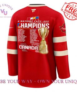 Canada 4 Nations FaceOff Champions 2025 Special Edition Hockey Jersey