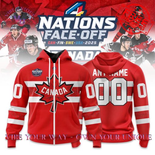 Canada 4 Nations Face-Off Custom Name Limited Edition Hoodie