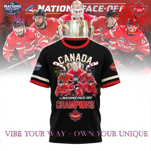 Canada NHL 4 Nations Face-Off 2025 Champions Limited Edition T-Shirt