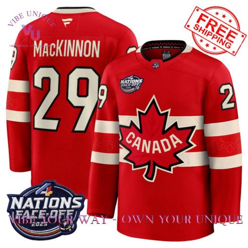 Canada Nathan MacKinnon 4 Nations Face-Off 2025 Special Edition Jersey