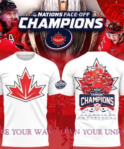 Canada Team 2025 Champions 4 Nations Face-Off Signature Exclusive Edition Shirt