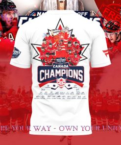 Canada Team 2025 Champions 4 Nations FaceOff Signature Exclusive Edition Shirt