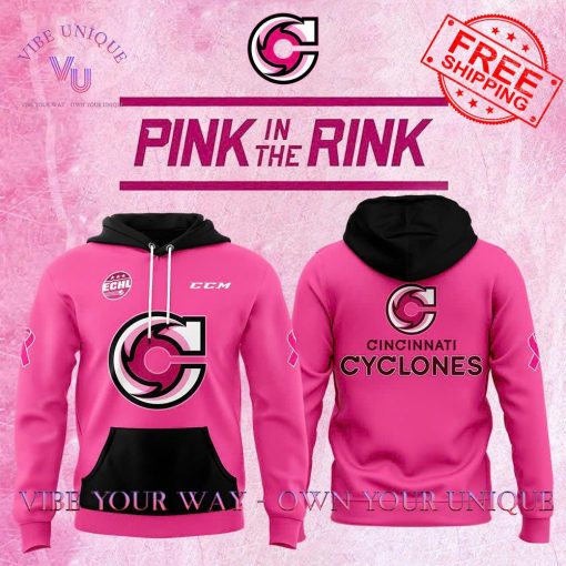Cincinnati Cyclones x Pink in the Rink 2025 Special Edition Hoodie
