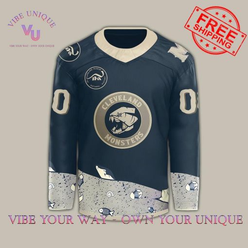 Cleveland Monsters x 2024 FOSSIL FACEOFF Premium Special Edition Hockey Jersey