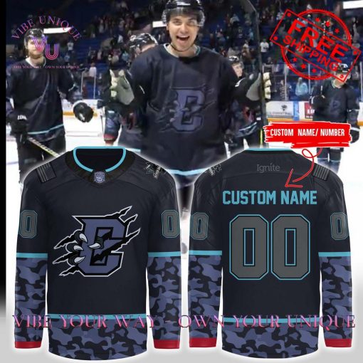 Columbus River Dragons Military Night Custom Name Limited Edition Hockey Jersey