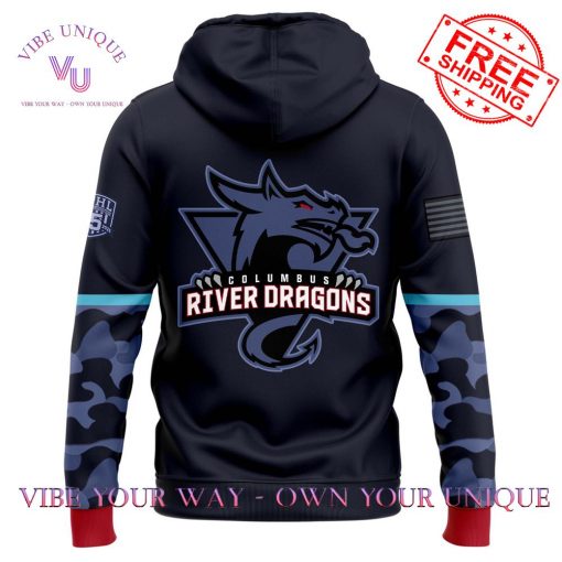 Columbus River Dragons Military Night Custom Name Limited Edition Hoodie