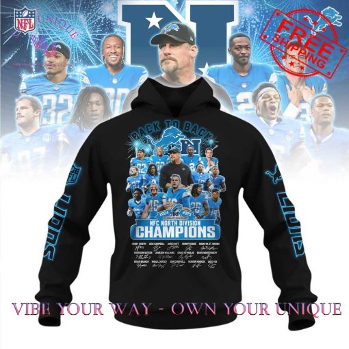 Detroit Lions NFC Back To Back Limited Edition Black Hoodie