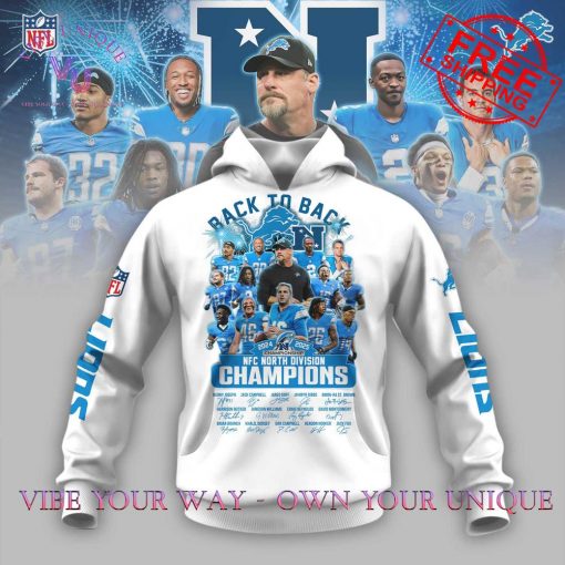 Detroit Lions NFC Back To Back Limited Edition Black Hoodie