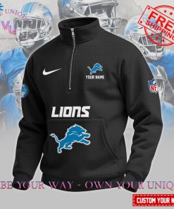 Detroit Lions NFL Custpm Name Limited Edition Multicolor Half Zip Hoodie