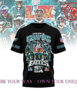 Eagles Super Bowl LIX 2 Times Champions Limited Edition T-Shirt