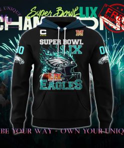 Eagles Super Bowl LIX Champions Premium Special Edition Black Hoodie