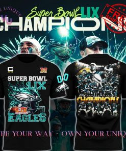 Eagles Super Bowl LIX Champions Premium Special Edition Black T-Shirt