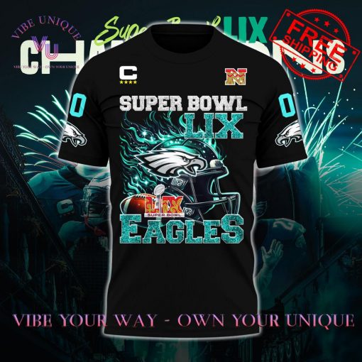 Eagles Super Bowl LIX Champions Premium Special Edition Black T-Shirt