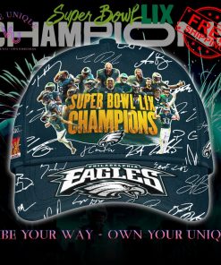 Eagles Super Bowl LIX Champions Signature Limited Edition Black Classic Cap