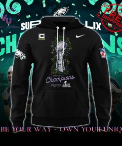 Eagles Super Bowl LIX Champions Signature Limited Edition Black Hoodie