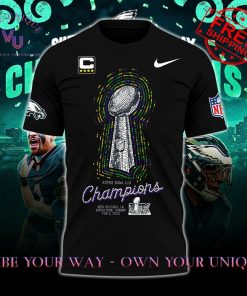 Eagles Super Bowl LIX Champions Signature Limited Edition Black T-Shirt