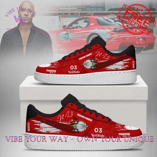 Fast and Furious Dom’s Mazda RX-7 Red Signature Special Air Force 1