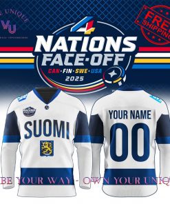 Finland 4 Nations Face-Off Custom Name Limited Edition Hookey Jersey