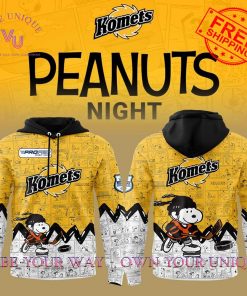 Fort Wayne Komets 75th Anniv Peanuts Night Limited Edition Hoodie