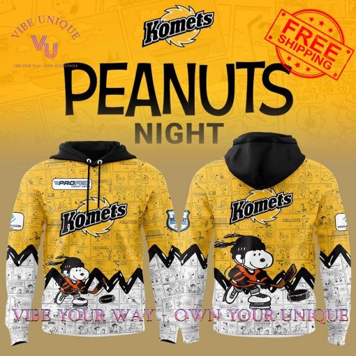 Fort Wayne Komets 75th Anniv Peanuts Night Limited Edition Hoodie