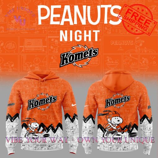 Fort Wayne Komets 75th Anniv Peanuts Night Limited Edition Hoodie