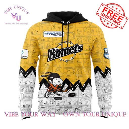 Fort Wayne Komets 75th Anniv Peanuts Night Limited Edition Hoodie