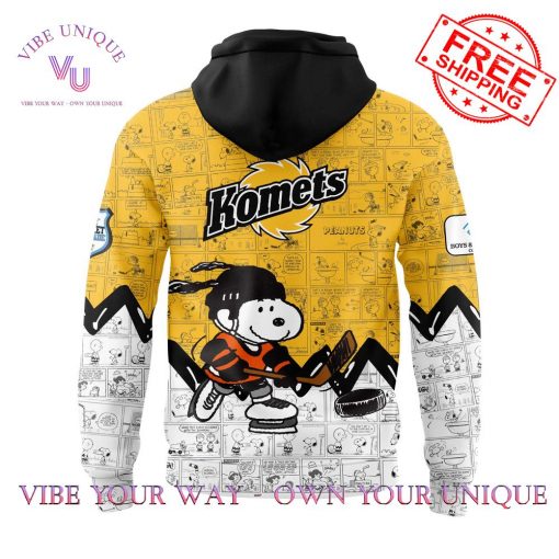 Fort Wayne Komets 75th Anniv Peanuts Night Limited Edition Hoodie