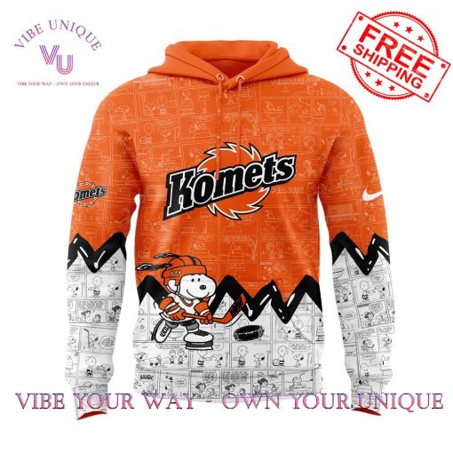 Fort Wayne Komets 75th Anniv Peanuts Night Limited Edition Hoodie