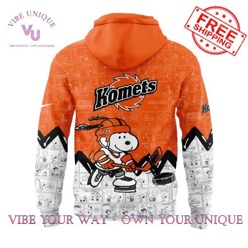 Fort Wayne Komets 75th Anniv Peanuts Night Limited Edition Hoodie