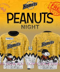 Fort Wayne Komets 75th Anniversary Peanuts Night Special Edition Sweatshirt