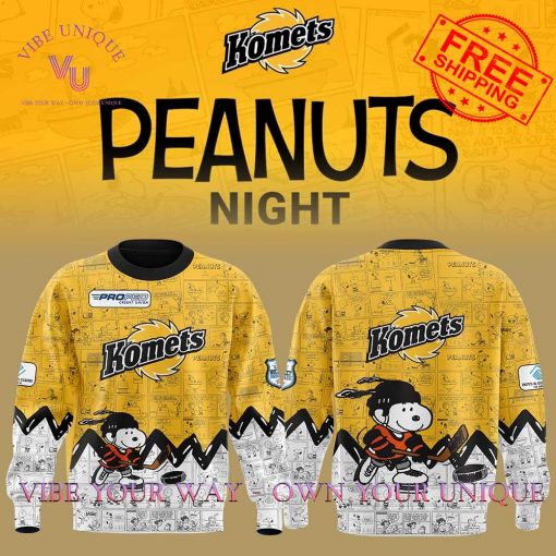 Fort Wayne Komets 75th Anniversary Peanuts Night Special Edition Sweatshirt