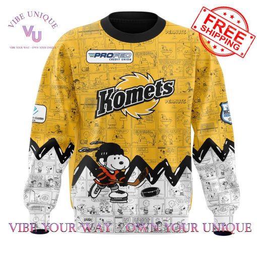 Fort Wayne Komets 75th Anniversary Peanuts Night Special Edition Sweatshirt