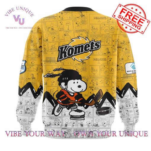 Fort Wayne Komets 75th Anniversary Peanuts Night Special Edition Sweatshirt