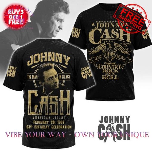 Johnny Cash The Man In Black Retro Limited Editon Shirt Collection