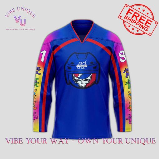 Kalamazoo Wings Deadhead Night Custom Name Limited Edition Hockey Jersey