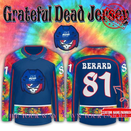 Kalamazoo Wings Grateful Dead Night Custom Name Limited Edition Hockey Jersey