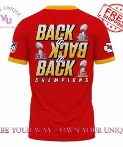 Kansas City Chiefs Back to Back 5x Super Bowl 2025 Champions Limited Edition TShirt 3