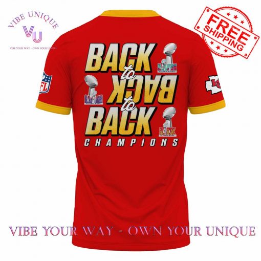 Kansas City Chiefs Back to Back 5x Super Bowl 2025 Champions Limited Edition T-Shirt